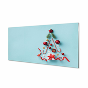 tulup.si Slika na akrilnem steklu Darilni baubles sladkarije dekoracije 120x60 cm 4 obešalnika