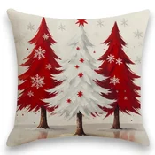Božična prevleka za vzglavnik RED FOREST 45x45 cm, bež