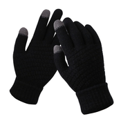 Zimske rukavice Velvet Touch - ženske touchscreen rukavice od baršuna za tople dlanove za vrijeme najhladnijih zimskih dana - crne