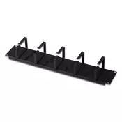 Digitus NWSZ Kabelrangierpanel 19 2HE 5x Kabelringe 85x60 mm, Farbe black (RAL 9005) (DN-19 ORG-2U-SW)