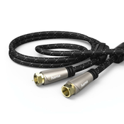 HAMA SAT Priključni kabel, utikač F - utikač F, metalni, pozlaćeni, 3,0 m, 120 dB