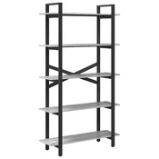 Vidaxl Knjižna polica Siva Sonoma 100 x 33,5 x 178 cm Konstruiran les