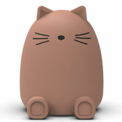 liewood® otroški hranilnik iz silikona palma cat dark rose