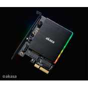Akasa M.2 PCI-E SATA RGB LED Adapter Karte AK-PCCM2P-03