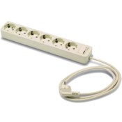 Produžni kabel 6 uticnica, 1.5m, prekidac, bijeli, 1.5mm2