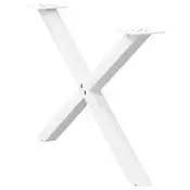 Vidaxl vidaXL Noge za klubsko mizico v obliki črke X, 2 kosa, bele, jeklene