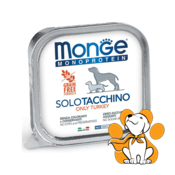 Monge Monoprotein Only Turkey 150g, Pašteta bez žitarica sa curetinom za pse