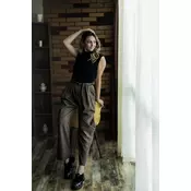 Obuca Trend Ženske pantalone Siena, Visok struk, Krem