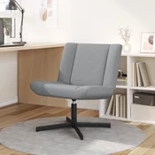 Stolica na kotacice Svjetlosiva 63 x 75 x 76 cm tkanina