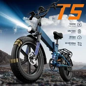 UNBRANDED URLIFE T5 zložljivo električno fatbike kolo 20 x 4, 750 W, baterija 48 V 13 Ah, hitrost do 45 km/h in doseg do 80 km