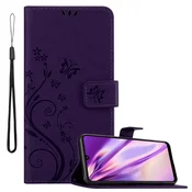 Cadorabo CADORABO Samsung Galaxy A32 4G v klasična temno modra - ovitek v cvetličnem dizajnu z magnetnim zapiranjem, stoječo funkcijo in režami za kartice, (20566150)