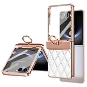 GS Ovitek s steklom za Samsung Galaxy Z Flip7 5G - bel