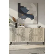 HANAH HOME Konzola Rain 150 White Travertine