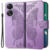 GS Ovitek za Oppo A78 5G, metuljček, vijoličen