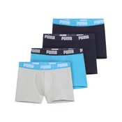 Mens Puma Boxers (4-Pack), Blue, Size 5, Clothing