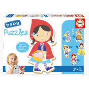 Puzzle pre najmenších Once upon a time Baby Puzzles Educa 5-obrázkové od 24 mes EDU19669