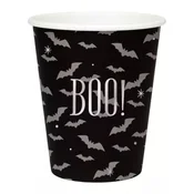Boo! Papirnat kozarec z vzorcem duha – 266 ml, paket 6 kosov
