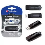 USB 32GB 3.0 (3.2 Gen 1) V3, Verbatim, crni, V049173