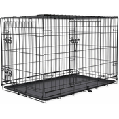 Kletka Dog Fantasy zložljiva L 2 vrata 91x56x63cm