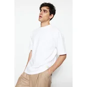 Trendyol Muška majica Tmnss23Ts00074, Bela