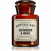 Paddywax Apothecary Geranium & Basil dišeča sveča 226 g