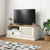 vidaXL TV omarica VIGO bela 106x40x40 cm trdna borovina