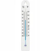 Bioterm Univerzalni termometer (-30 do +50 °C), 17 cm, bel, za notranjo uporabo in zunanjo uporabo, 1 kos.