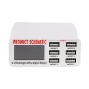 Mega-Idea multifunkcionalni desktop punjac sa WLX-899 (100W/ 6 port)