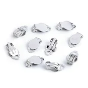 Sponka za uhan z ležiščem 10x18 mm - platina (50 kosov)