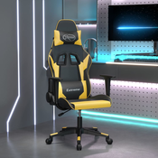 vidaXL Igraca stolica crno-zlatna od umjetne kože