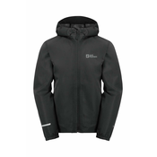 Otroška vodoodporna jakna Jack Wolfskin FLAZE črna barva