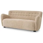 Casa Padrino luxury sofa sand/black 188 x 87 x H. 80 cm - Living room sofa - Hotel sofa - Living room furniture - Living room furnishings - Hotel furniture - Luxury furniture