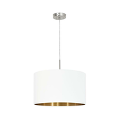 Eglo 78695 - Luster na sajli PASTERI 1xE27/60W/230V bela