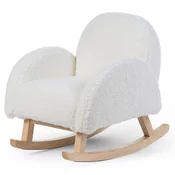 childhome® otroški gugalni stol teddy off white