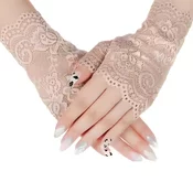 Brezprstne rokavice Elegant - Rjava KP37688
