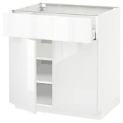 METOD / MAXIMERA Podni element s fiokom/2 vrata, bela/Ringhult bela, 80x60 cm