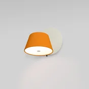MARSET Tam Tam stenska svetilka 1fl mat bela/oranžna - Dnevna soba/jedilnica - Dizajn - bela mat, oranžna mat - Kovina