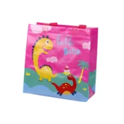 Lean-toys Darilna vrečka z dinozavrom Roza 23 cm x 21,5 cm x 11 cm 16733