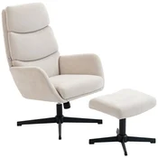 Homestar Lounge stol z otomanskim naslonjalom 75x66x99 cm bež