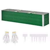 Homestar Dvignjena vrtna greda 183x47x40 cm zelena kovina