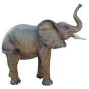 Casa Padrino luxury decorative sculpture elephant gray/brown 160 x 66 x H. 160 cm - Large decorative figure - XXL decorative sculpture - XXL decorative figure - Luxury XXL figures