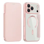 GS Ovitek za iPhone 17 Pro, RFID denarnica MagSafe z zaščito kamere, roza