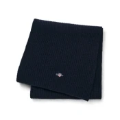 Gant unisex. 992020 Volneni pleteni šal Shield mornarsko modre barve (S/M), Priložnostno, Volna, Mornarica