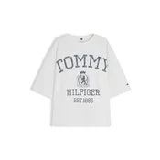 Tommy Hilfiger Majica Varsity WW0WW50940 Kremna Relaxed Fit