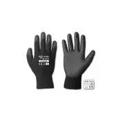 Bradas Zaščitne rokavice 9 poliuretanske PURE BLACK BR-RWPBC9