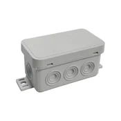 ViPlast NADOMETNA DOZA Z 8 VTIČNICAMI 80X45X41 MM IP54 SIVA HERMETIČNO ZAPRTA PRAZNA