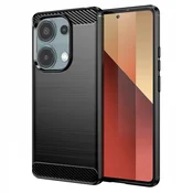 TPU gel ovitek Brushed Carbon za Xiaomi Redmi Note 13 Pro 4G/Poco M6 Pro - črn