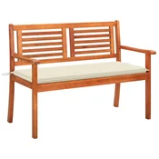 shumee Vrtna klop za 2 osebi z blazino 120 cm trden evkaliptus