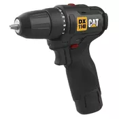 CAT Akumulatorska bušilica DX1140, 12V + Baterija, 2.0Ah, 2 komada + Punjac baterija, 1.5A