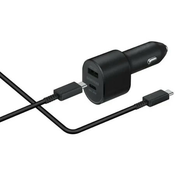 Samsung Auto punjac sa type C kabelom, brzi, USB-A, USB-C, 45W+15W - EP-L5300XB